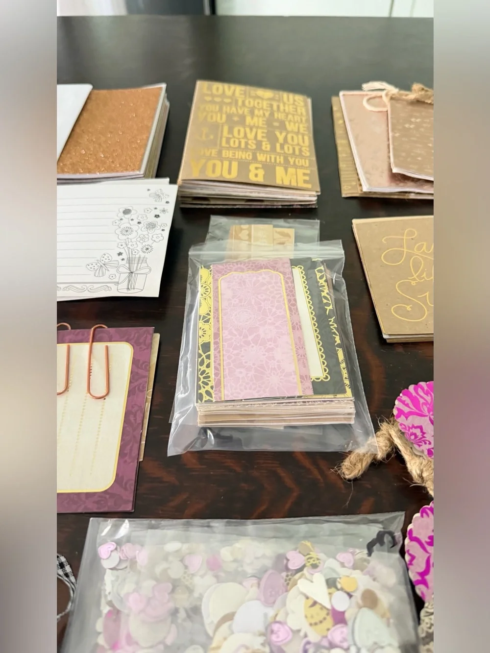 Large Stationary Bundle Journaliing Scrapbooking Mini Journals Tags Tissue Paper
